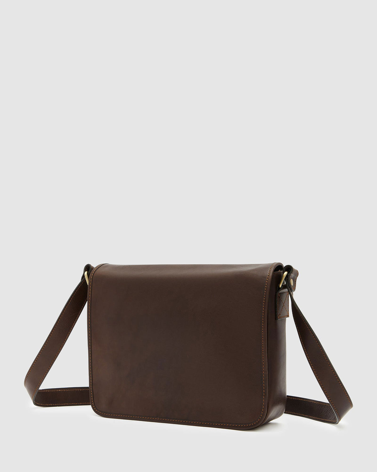 Aurelian Matt Chocolate - 13" laptop Leather Messenger - Republic of Florence