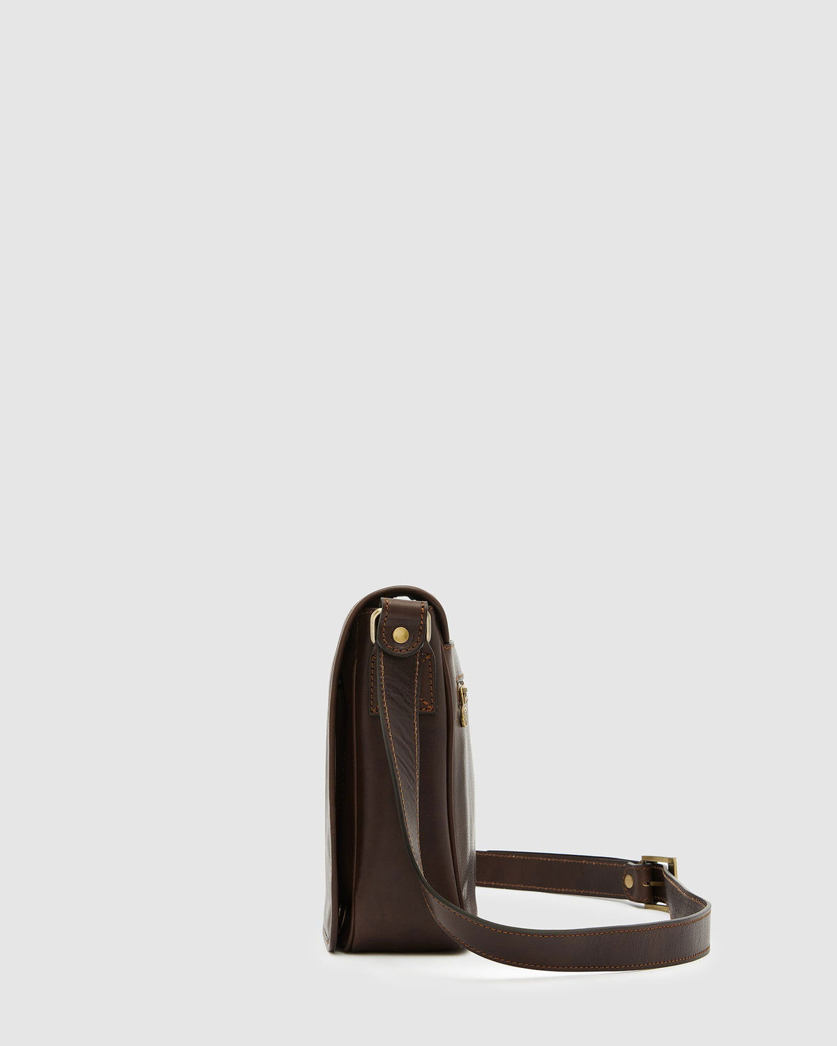 Aurelian Matt Chocolate - 13" laptop Leather Messenger - Republic of Florence