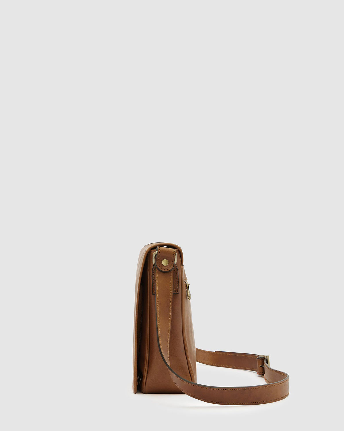 Aurelian Matt Tan - 13" laptop leather messenger - Republic of Florence