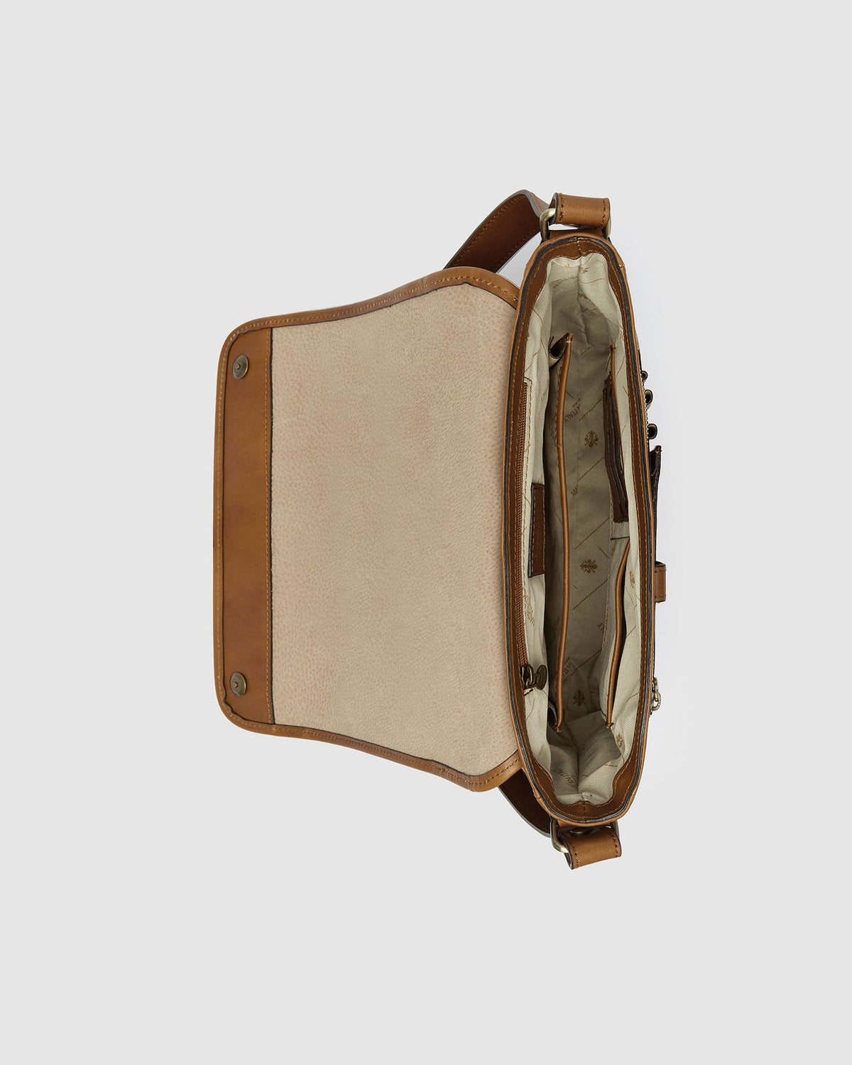 Aurelian Matt Tan - 13" laptop leather messenger - Republic of Florence