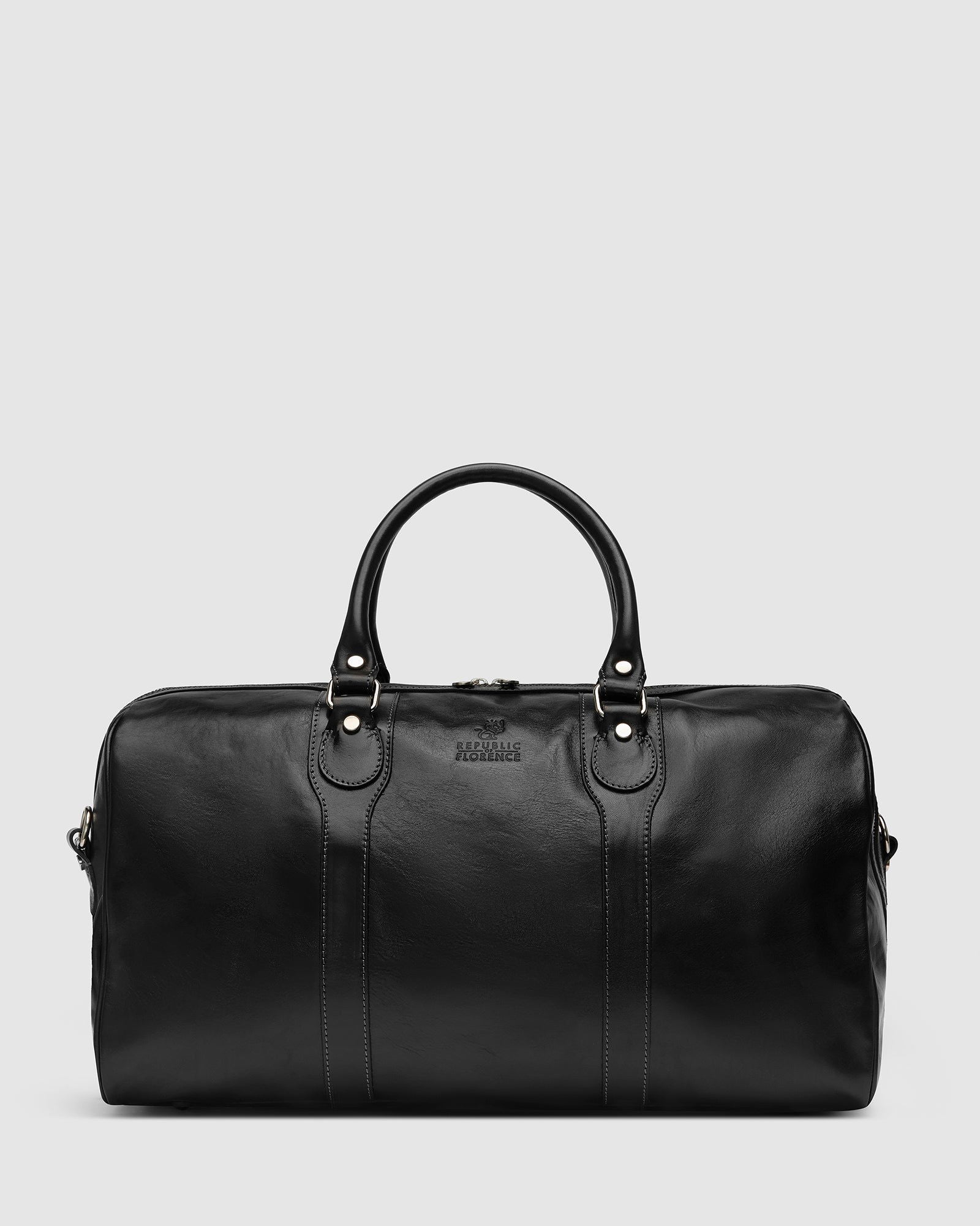 Beltrami Black - Leather Weekender Bag - Republic of Florence