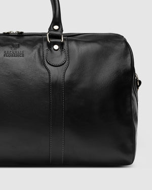 Beltrami Black - Leather Weekender Bag - Republic of Florence