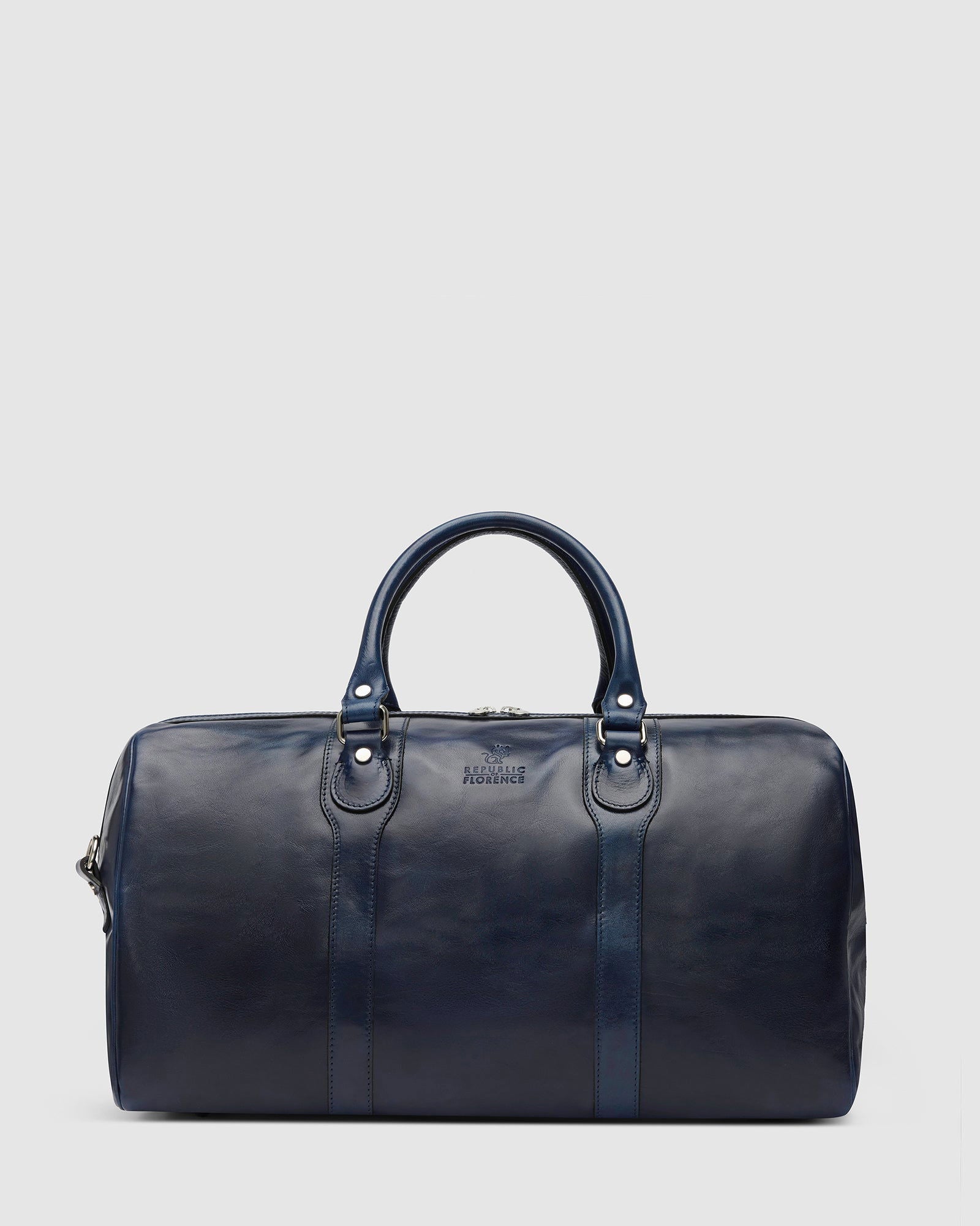 Beltrami Blue - Leather Duffle Bag - Republic of Florence