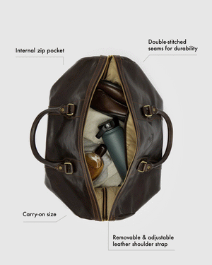 Beltrami Blue - Leather Duffle Bag - Republic of Florence