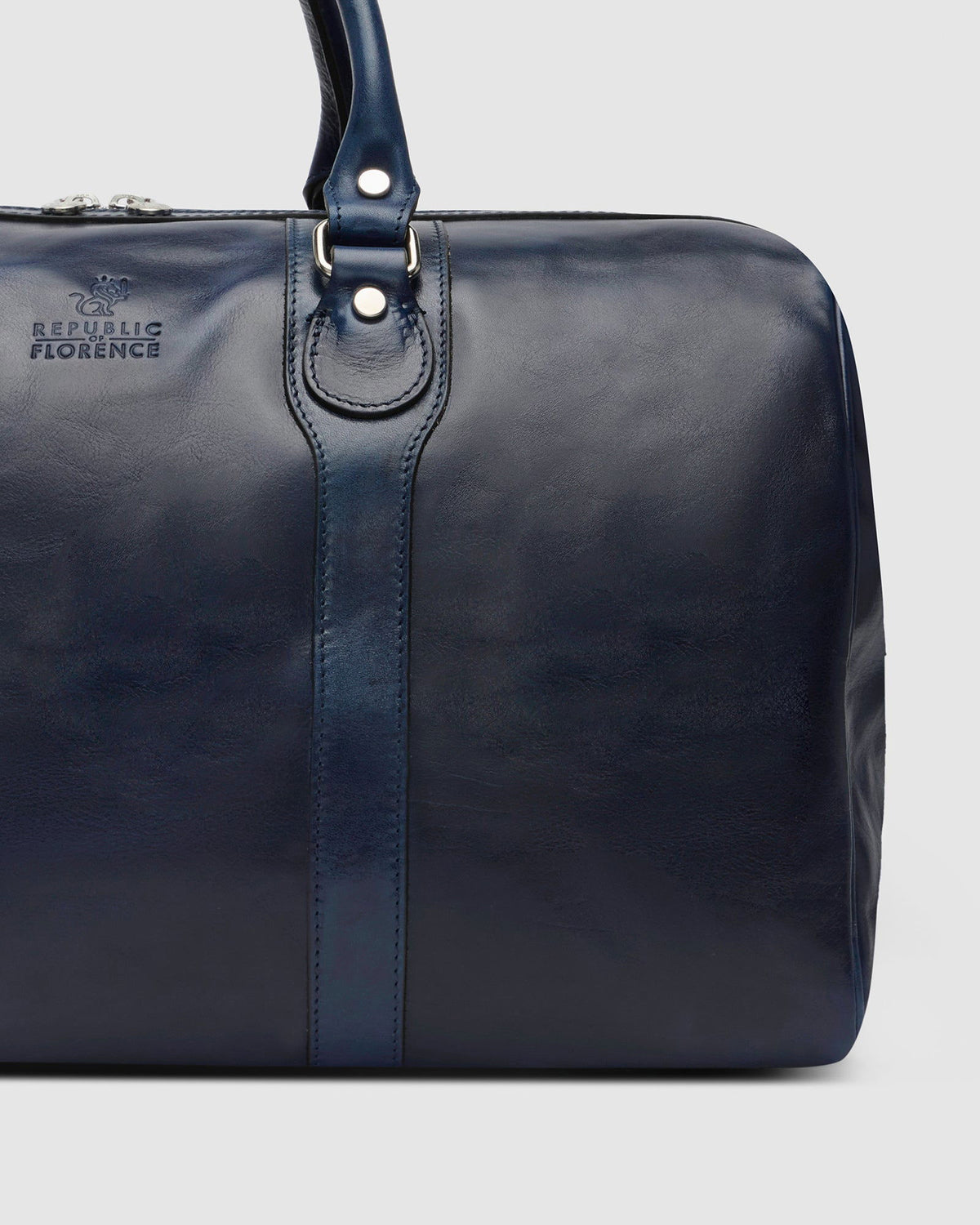 Beltrami Blue - Leather Duffle Bag - Republic of Florence