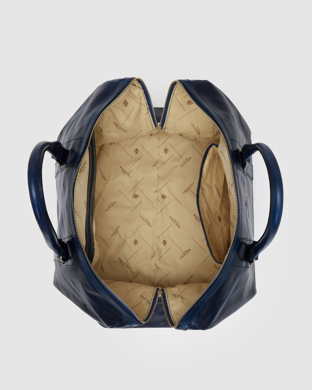 Beltrami Blue - Leather Duffle Bag - Republic of Florence