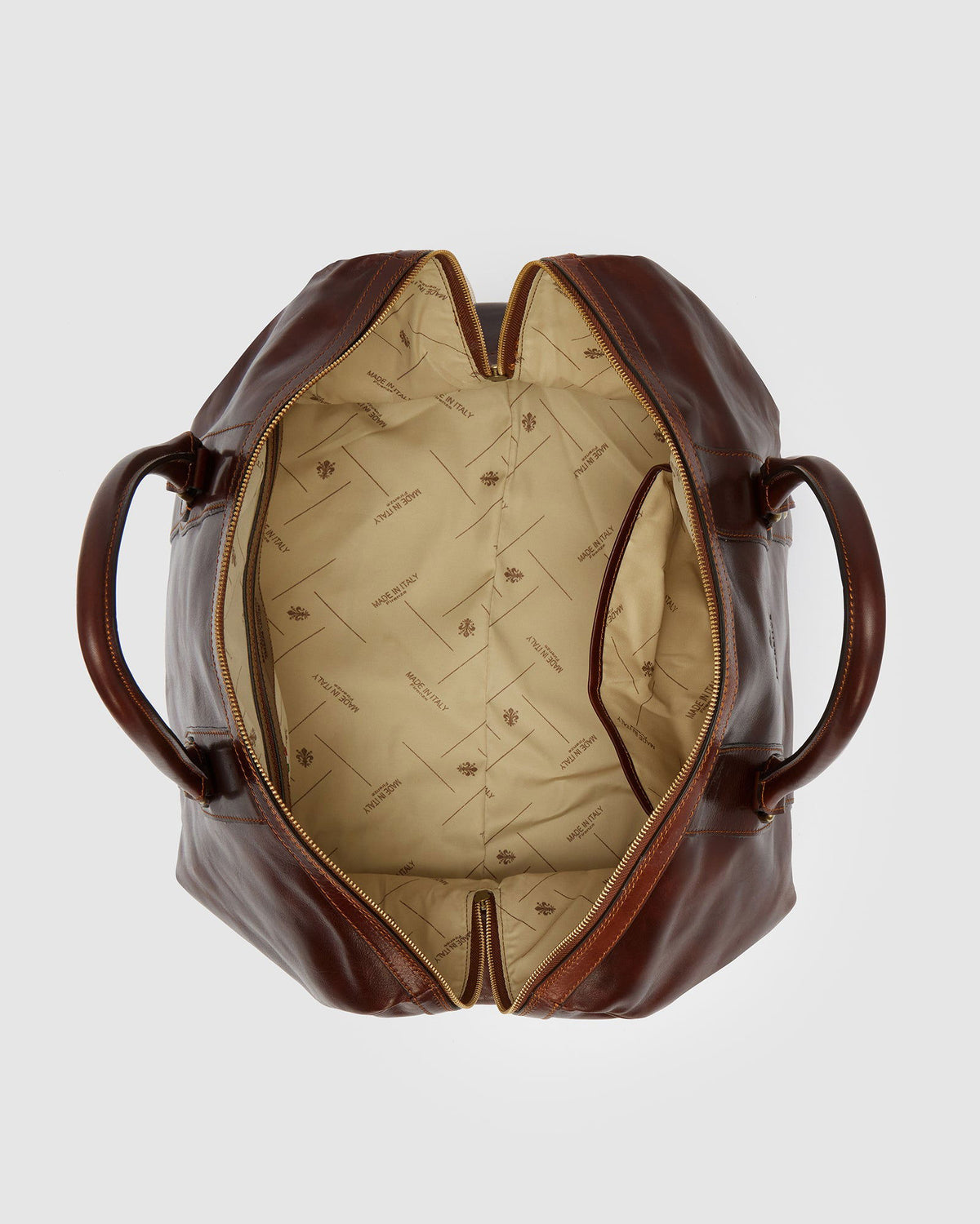 Beltrami Brown - Leather Duffle Bag - Republic of Florence