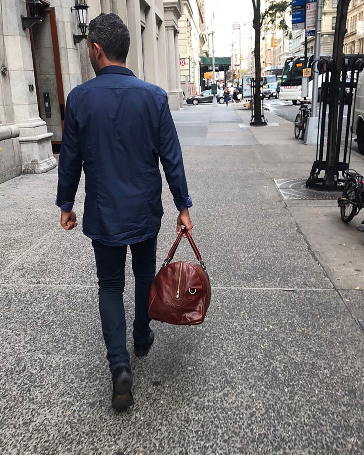 Beltrami Brown - Leather Duffle Bag - Republic of Florence