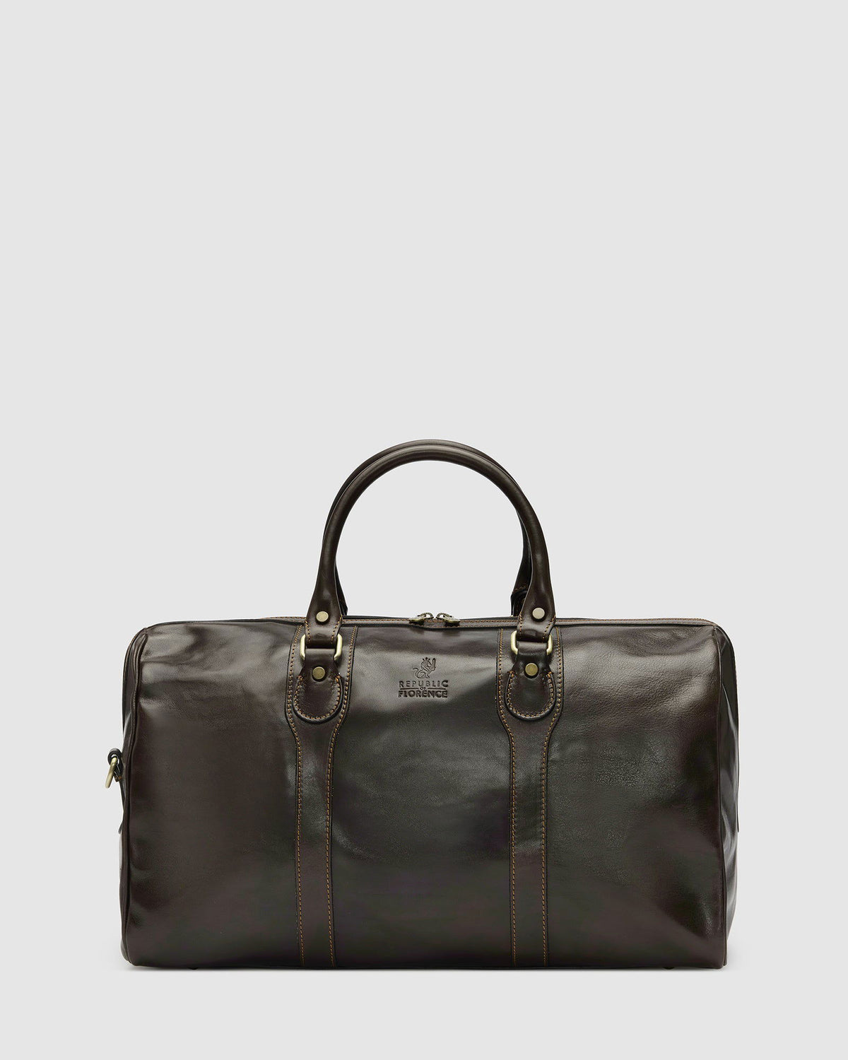 Beltrami Chocolate Leather Duffle Bag Republic of Florence