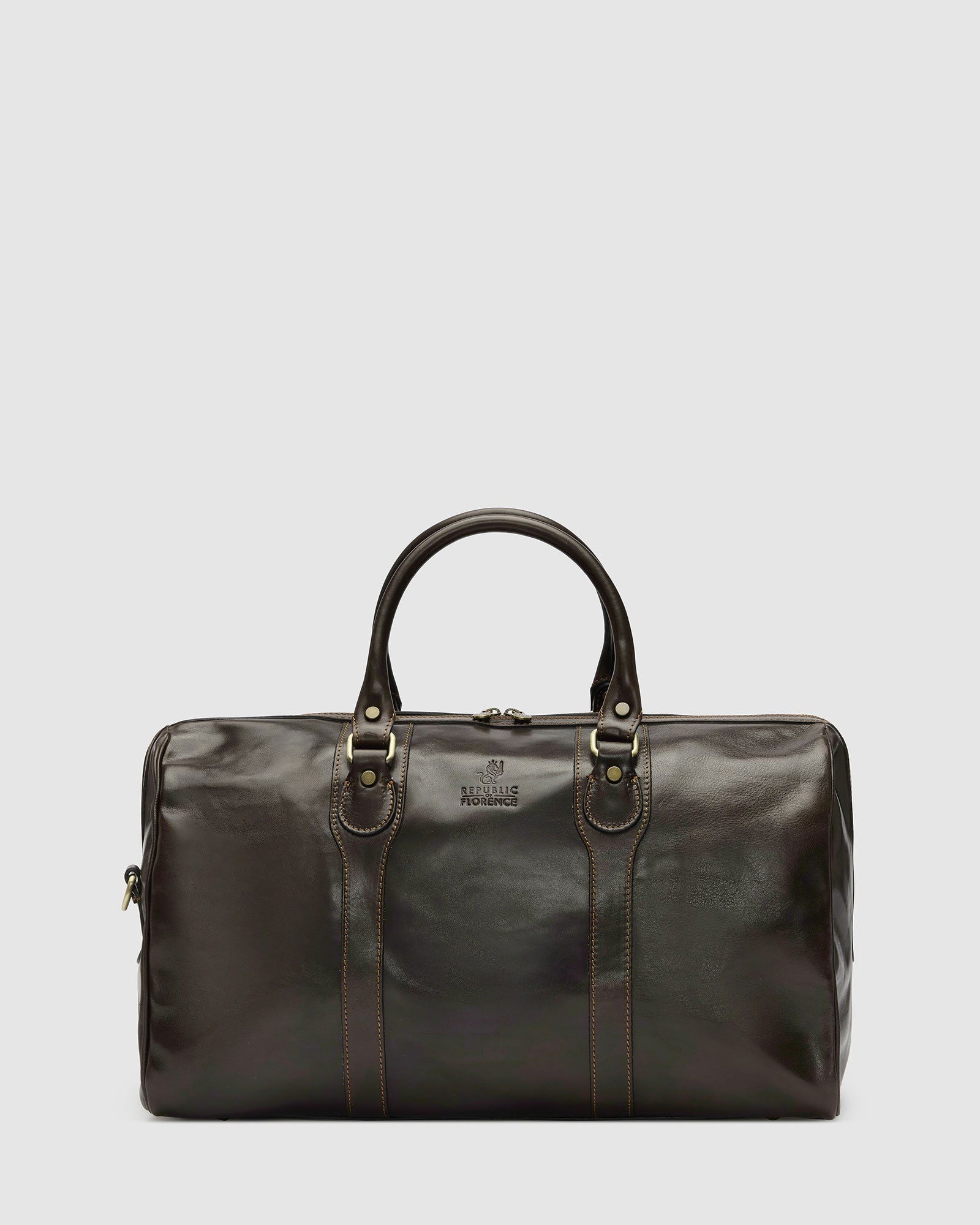 Beltrami Chocolate - Leather Duffle Bag - Republic of Florence