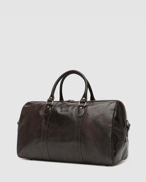 Beltrami Chocolate - Leather Duffle Bag - Republic of Florence