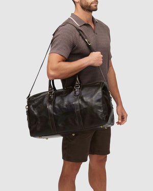 Beltrami Chocolate - Leather Duffle Bag - Republic of Florence