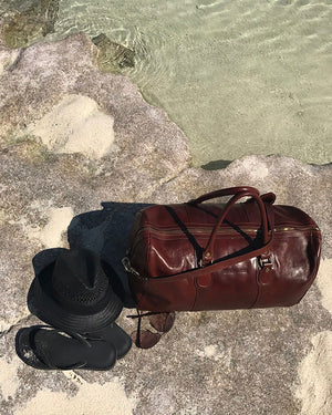 Beltrami Tan - Leather Duffle Bag - Republic of Florence