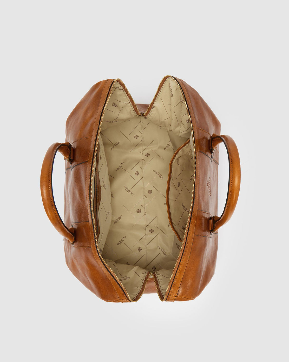 Beltrami Tan - Leather Duffle Bag - Republic of Florence
