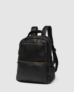 Bexley Black - Leather Laptop Backpack - Republic of Florence
