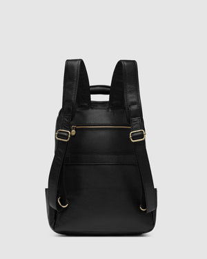 Bexley Black - Leather Laptop Backpack - Republic of Florence