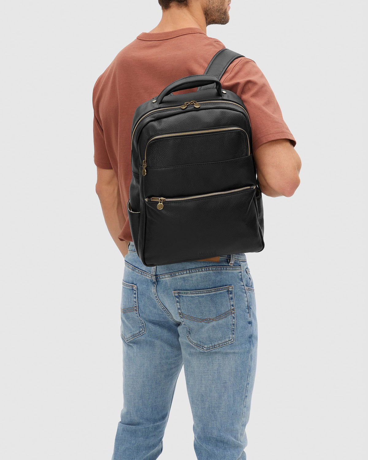 Bexley Black - Leather Laptop Backpack - Republic of Florence