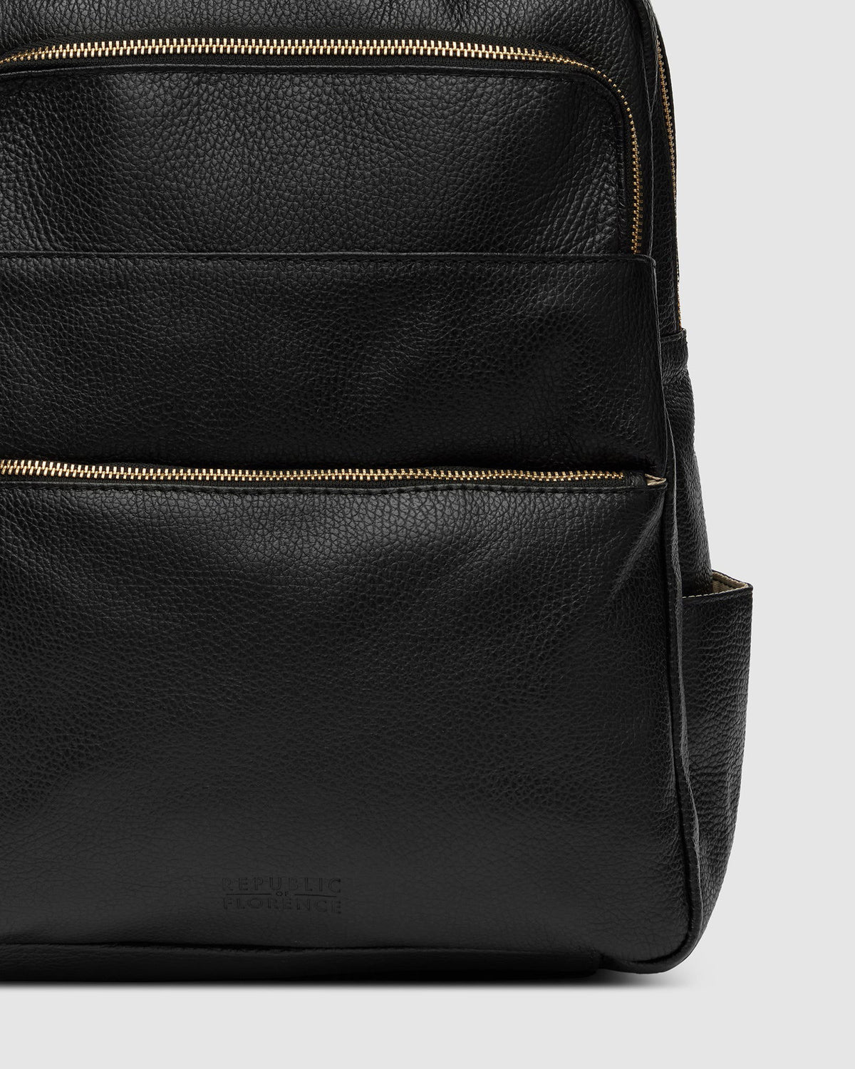 Bexley Black - Leather Laptop Backpack - Republic of Florence