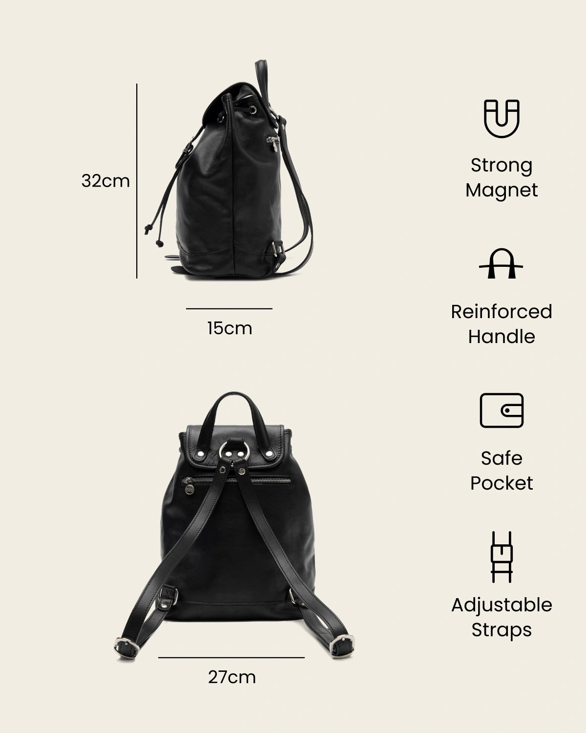 Martina Ink - Leather Backpack