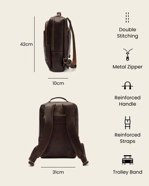 Porto Espresso - Leather Backpack