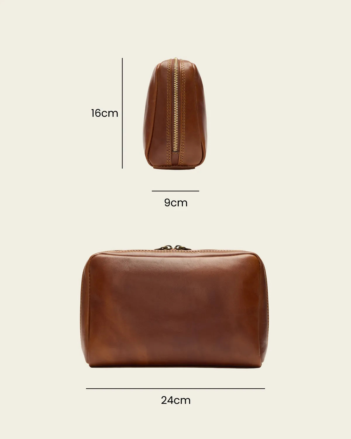 Primo Earth - Leather Toiletry Bag