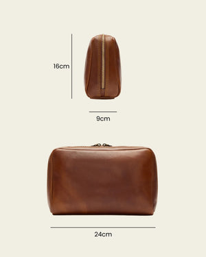Primo Earth - Leather Toiletry Bag