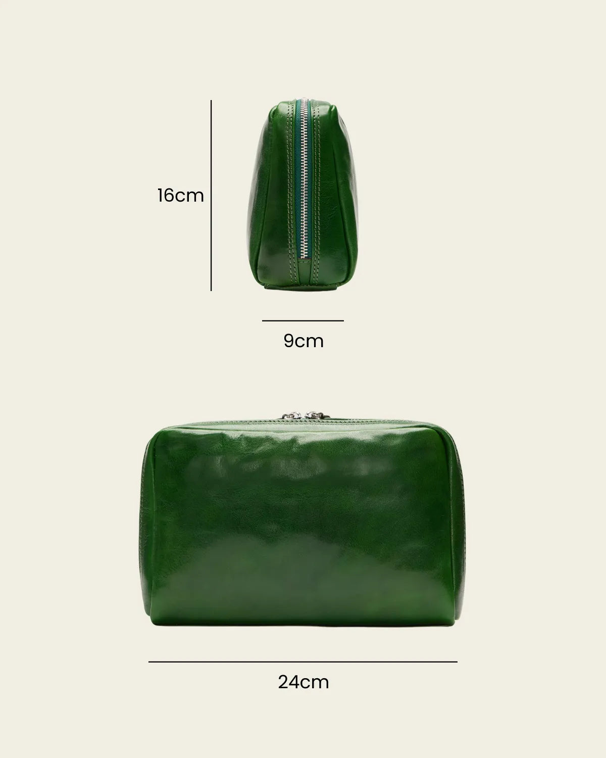 Primo Forest - Leather Toiletry Bag