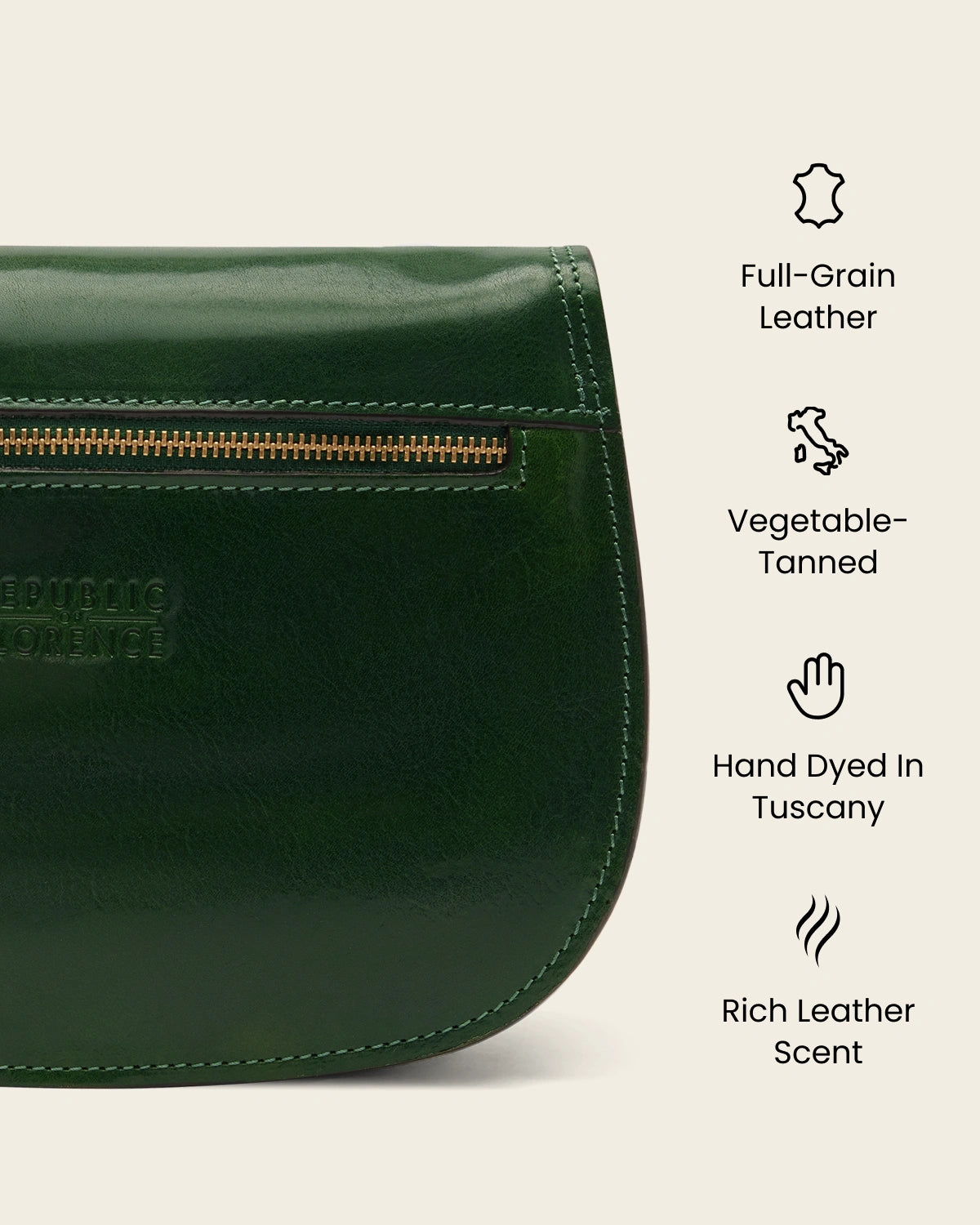 Mia Forest - Leather Crossbody Bag
