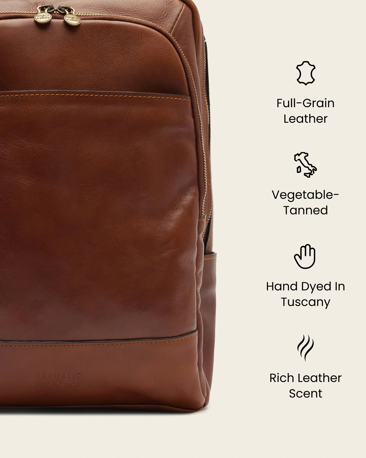Porto Earth - Leather Backpack