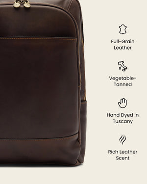 Porto Espresso - Leather Backpack