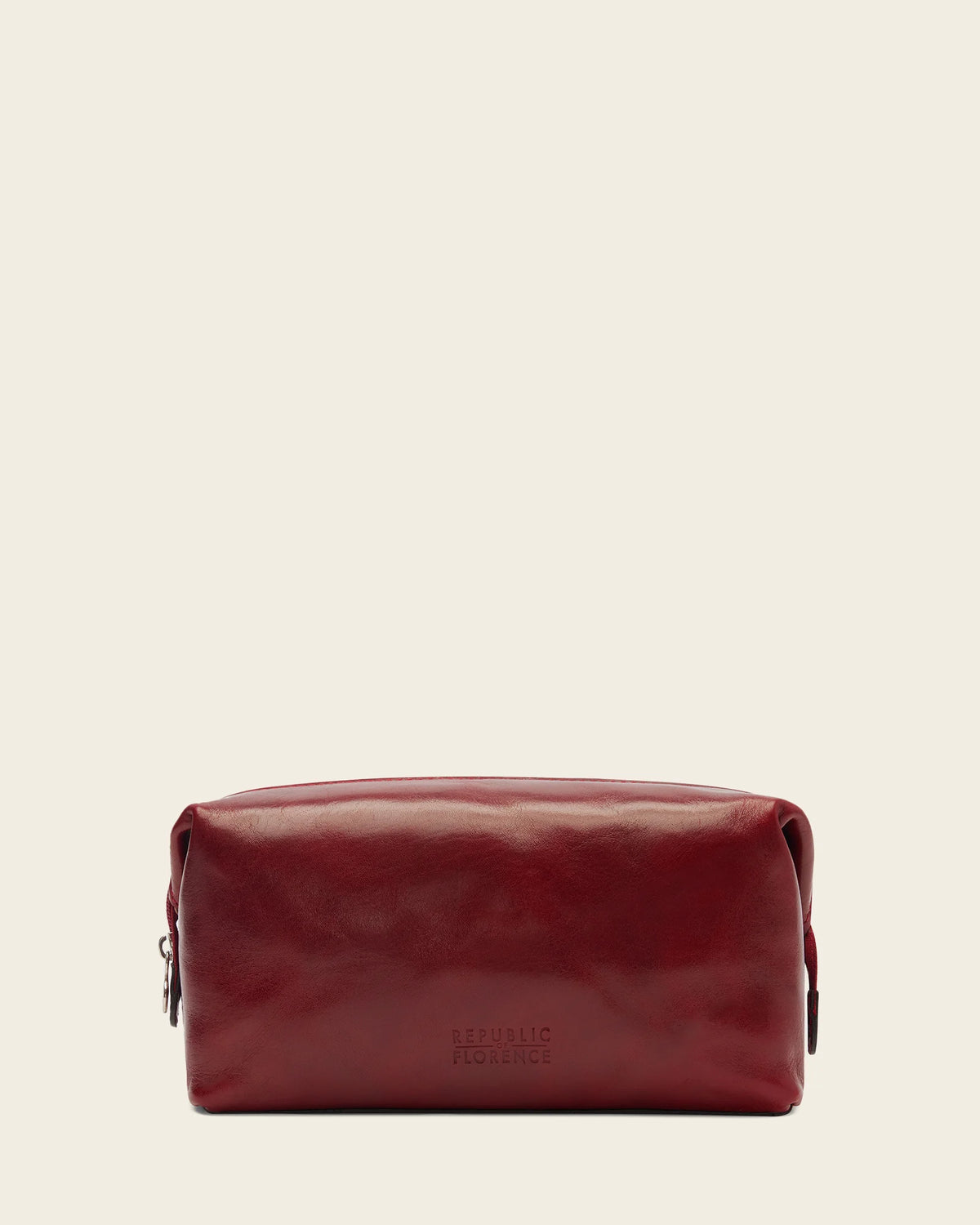 Grand Dopp Kit Rosso - Leather Toiletry Bag