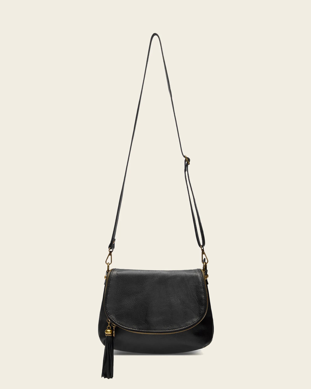 Vasarino Black - Leather Crossbody Bag