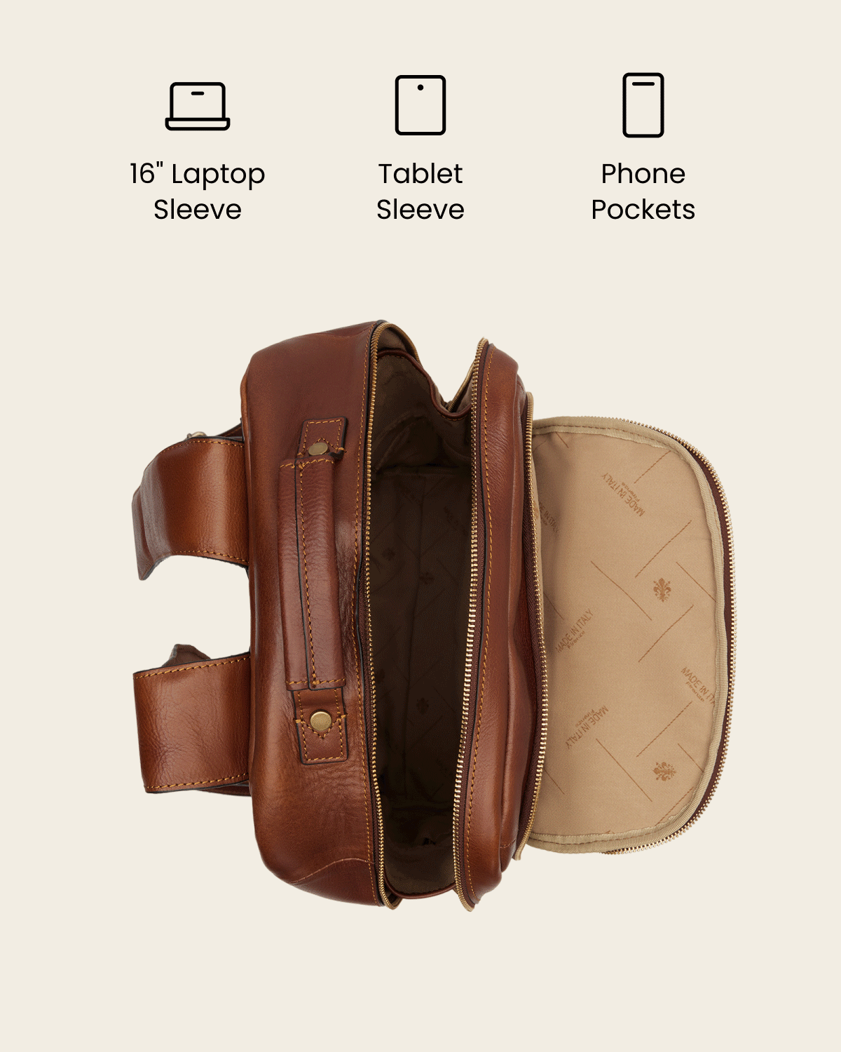 Porto Earth - Leather Backpack