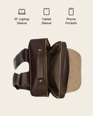 Porto Espresso - Leather Backpack