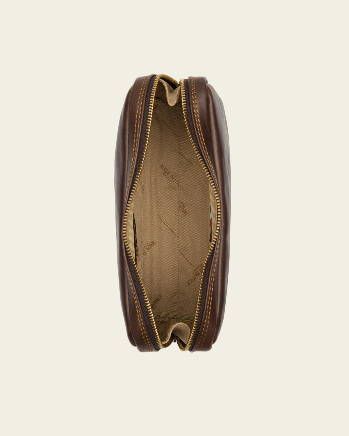 Primo Espresso - Leather Toiletry Bag
