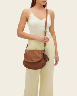 Vasarino Brown - Leather Crossbody Bag