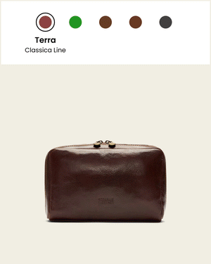 Primo Espresso - Leather Toiletry Bag