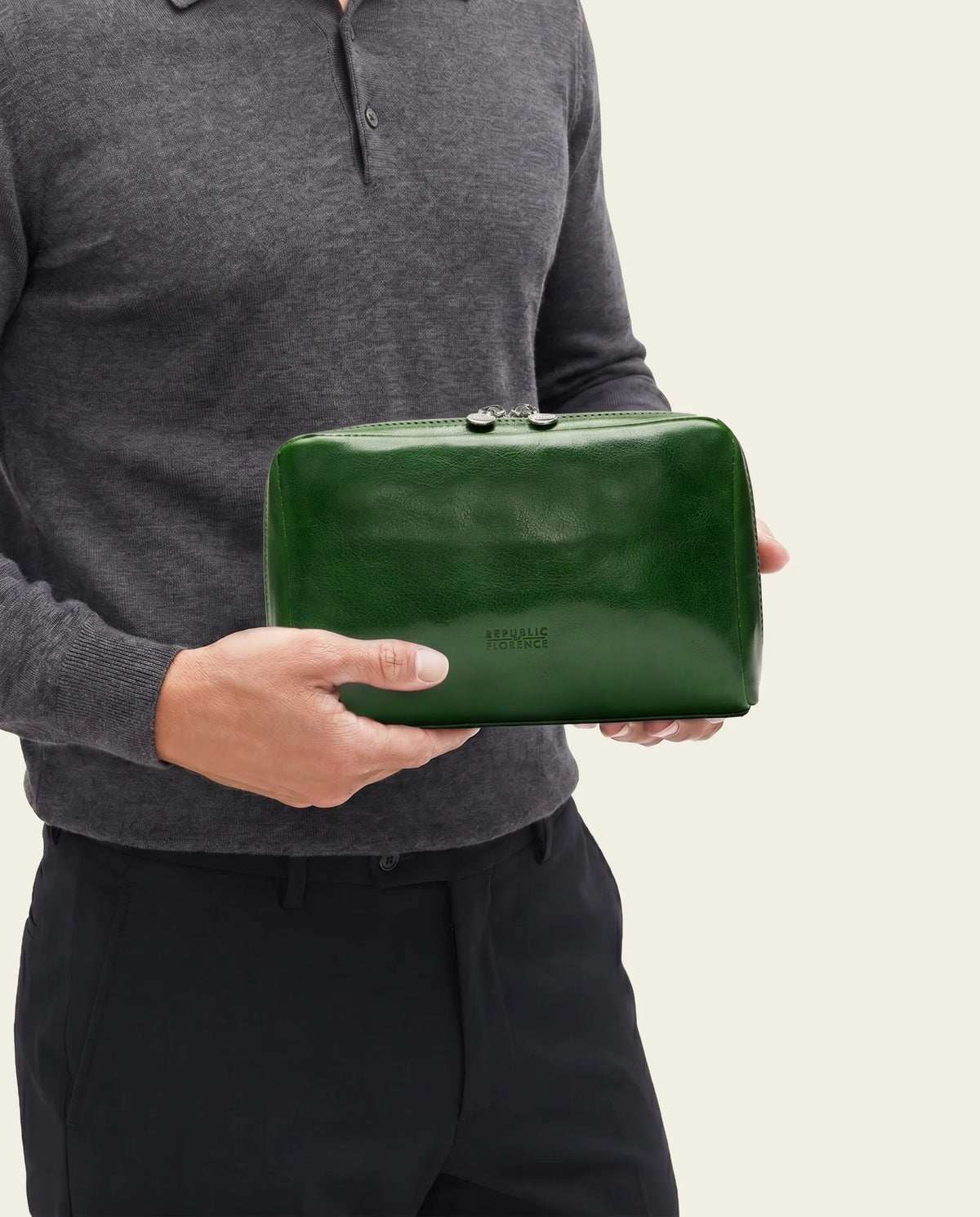 Primo Forest - Leather Toiletry Bag
