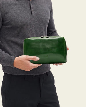 Primo Forest - Leather Toiletry Bag