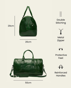 Beltrami Forest - Leather Weekender Bag