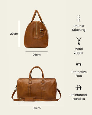 Beltrami Honey - Leather Weekender Bag