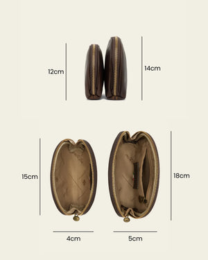 Duo Espresso - Leather Pouch Set