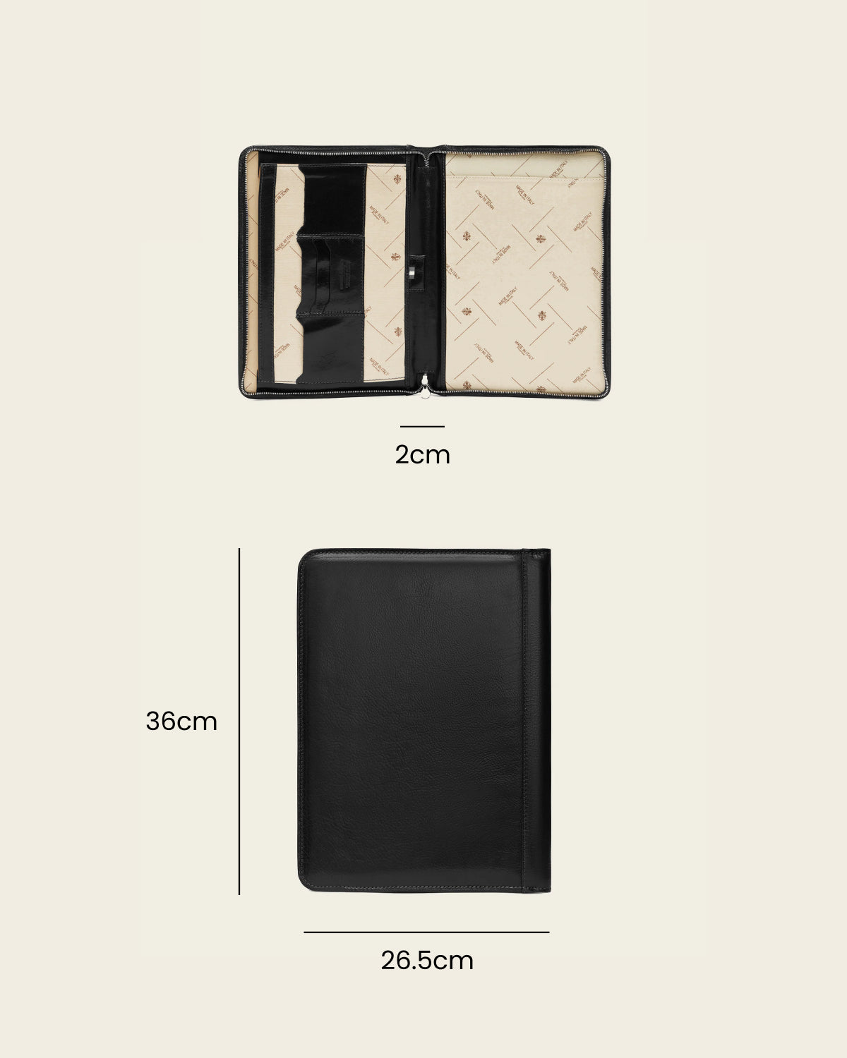 Folio Jet - Slim Zip Leather Compendium