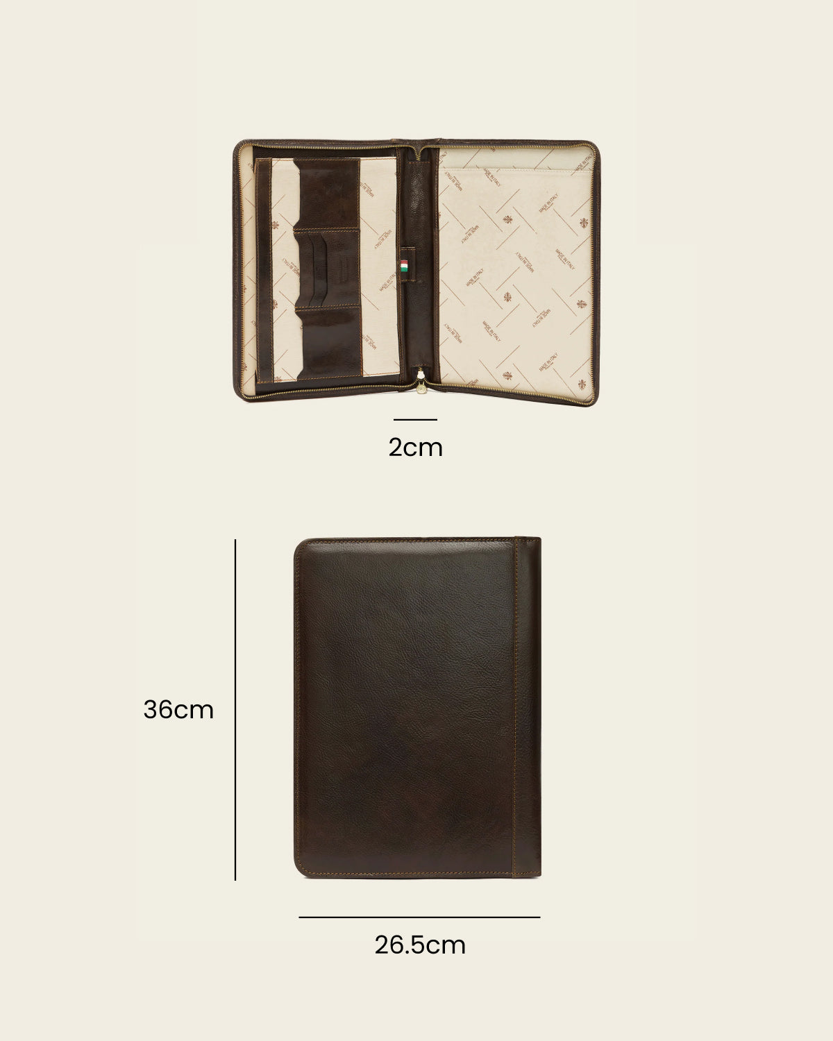Folio Moro - Slim Zip Leather Compendium