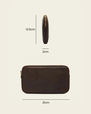 Forma5 Espresso - Leather Zip Organiser