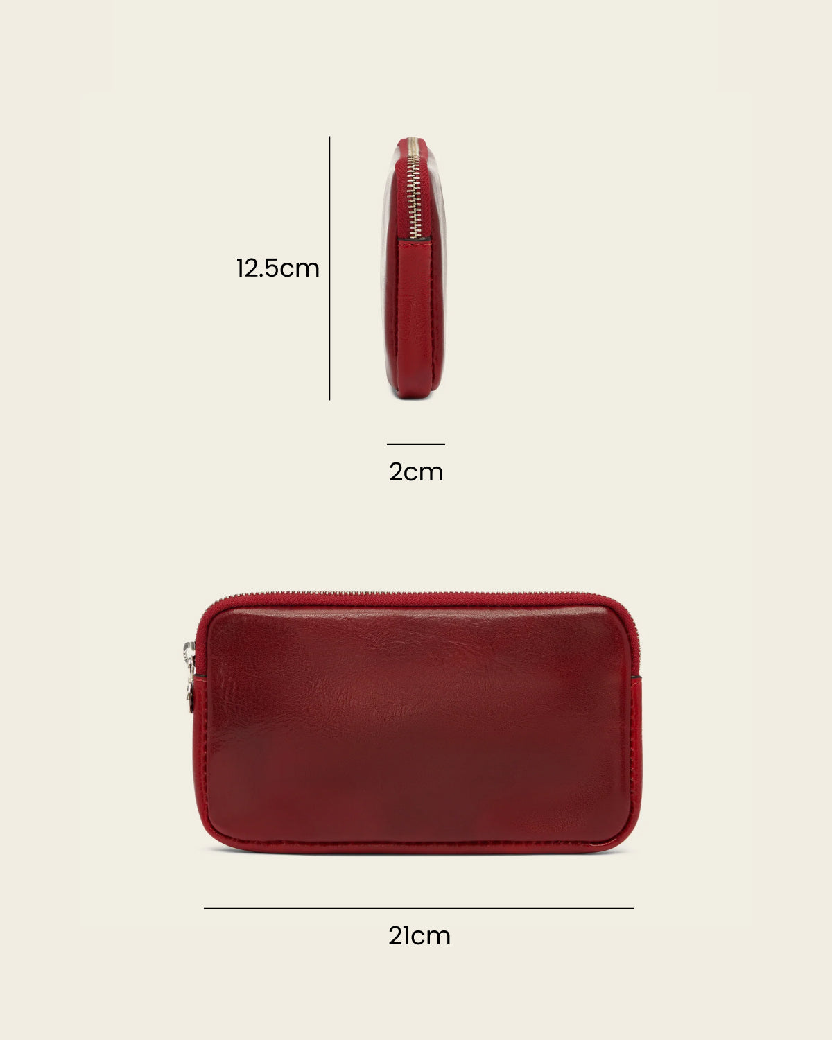 Forma5 Rosso - Leather Zip Organiser
