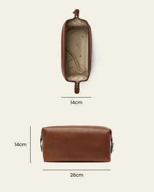 Grand Dopp Kit Earth - Leather Toiletry Bag