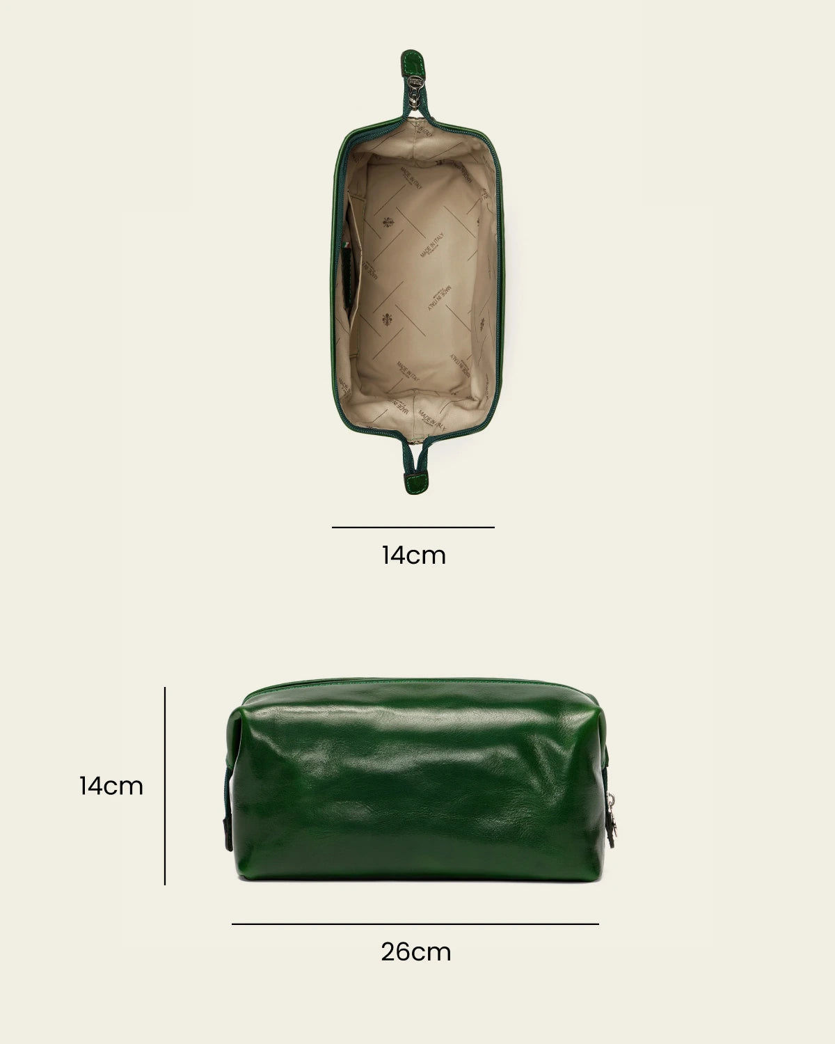 Grand Dopp Kit Forest - Leather Toiletry Bag