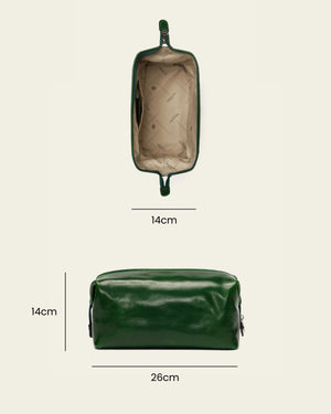 Grand Dopp Kit Forest - Leather Toiletry Bag