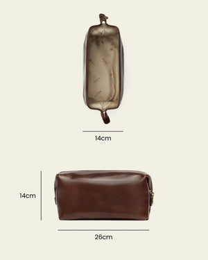 Grand Dopp Kit Terra - Leather Toiletry Bag